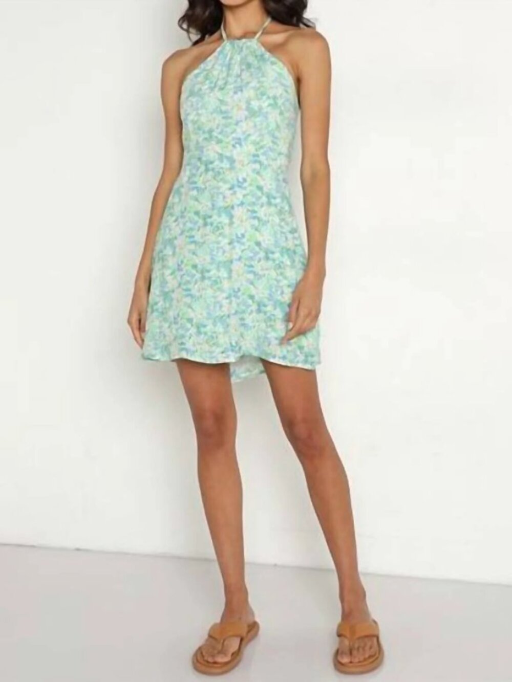 Faithfull the Brand Gaia Mini Dress Womens XL Varenna Floral Resortwear Festival